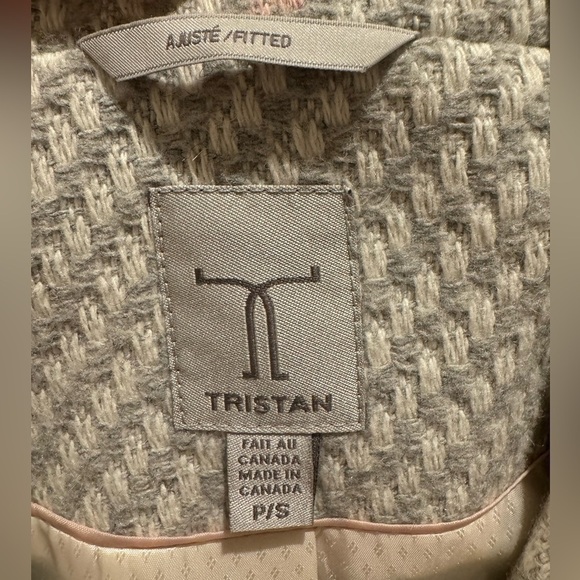 TRISTAN FITTED BLAZER WITH FLAP POCKETS SIZE P/S tweed academia preppy C2 - Picture 3 of 12